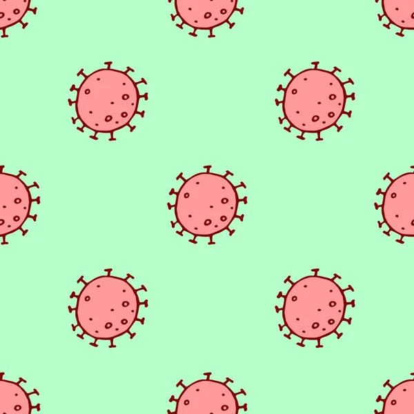 Schema Senza Soluzione Continuità Molecole Cellule Virus Batteri Pandemia Epidemia — Vettoriale Stock