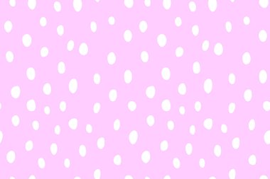 Arka plan puantiyeli. Kusursuz bir desen. Rastgele noktalar, daireler, lekeler, noktalar. Kumaş için tasarım, eğlenceli çocuk baskısı. Düzensiz rastgele soyut vektör dokusu. Grafik arkaplanı tekrarlanıyor.