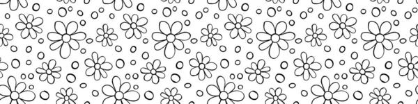 Vecteur Simple Motif Floral Primitif Sans Couture Mignon Imprimé Sans — Image vectorielle