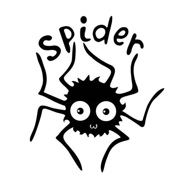 Spider Lettrage Vectoriel Illustration Élément Conception Pour Halloween Invitation Fête — Image vectorielle