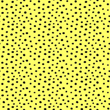 Arka plan puantiyeli. Kusursuz desen. Rastgele noktalar, daireler, hayvan derisi. Kumaş ve duvar kağıtları için tasarım. Düzensiz rastgele soyut vektör dokusu. Grafik arkaplanı tekrarlanıyor.