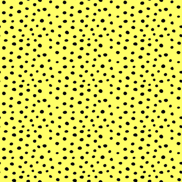 Фон горошек. Бесшовный шаблон. Случайные точки, круги, кожа животного. Дизайн ткани, обои. Неправильная абстрактная векторная текстура. Повторение графического фона.