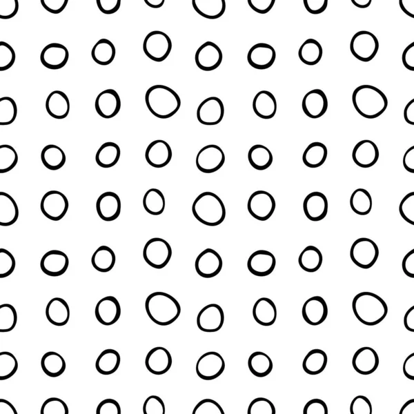Spotty Abstracte Vector Naadloos Patroon Willekeurige Ringen Stippen Cirkels Vlekken — Stockvector