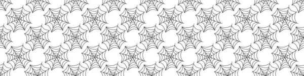 Паутина Бесшовная Модель Векторная Иллюстрация Изолирована Белом Фоне Текстура Хэллоуина — стоковый вектор