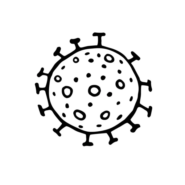 Ikona Vektorového Viru Molekulární Virová Bakteriální Infekce Koronavirus Laboratorní Test — Stockový vektor