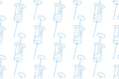 Şırıngaların hatları kusursuz. El çizimi siyah çizgili karalama izole edildi. Tıbbi geçmiş ve doku. Virüs ve aşıya karşı tedavi ve koruma için ekipman ve aşı.