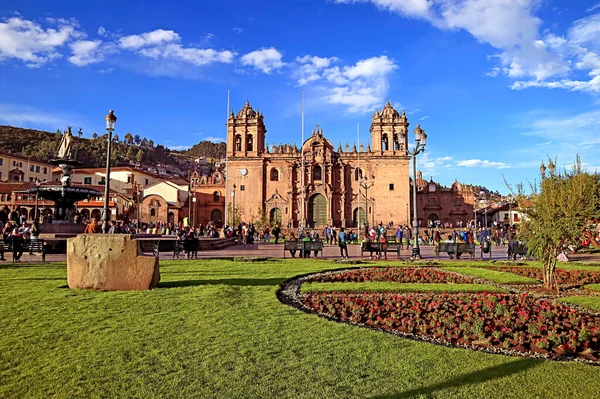 Plaza Armas Con Impresionante Monumento Catedral Cusco Cusco Perú América — Foto de Stock