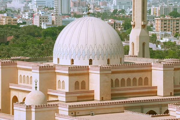 Légi Kilátás Gyönyörű Fateh Grand Mosque Manama Főváros Bahrein — Stock Fotó