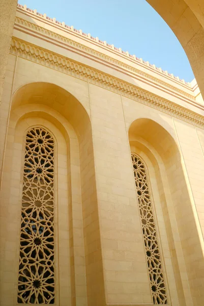 Bellissimo Dettaglio Della Grande Moschea Fateh Manama Capitale Del Bahrein — Foto Stock