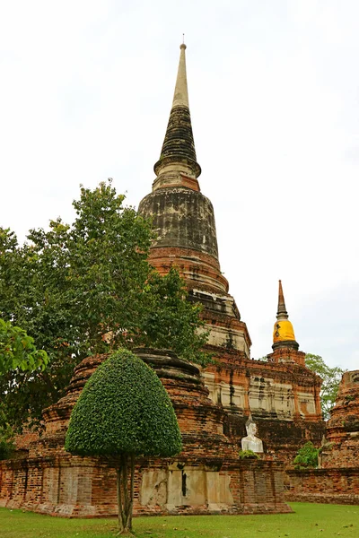 Remains Historic Stupa Chedi Wat Yai Chai Mongkhon Temple Complex — Stock fotografie