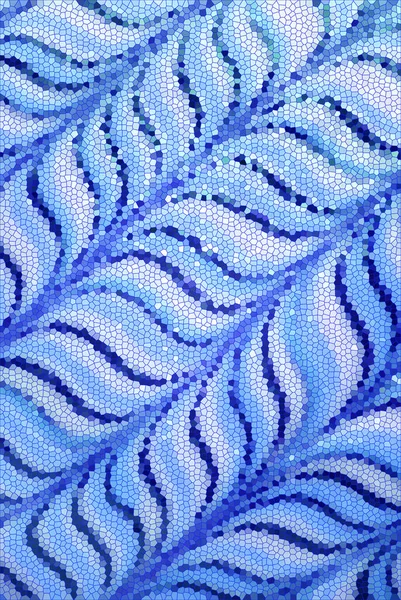 Ilustración Del Patrón Abstracto Ondulado Estilo Vidrieras Color Azul Degradado — Foto de Stock