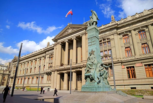 Impresionante Edificio Corte Suprema Chile Palacio Los Tribunales Justicia Chile —  Fotos de Stock