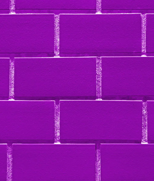 Primer Plano Pared Ladrillos Color Púrpura Vivo Para Fondo Patrón —  Fotos de Stock