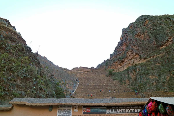 Ollantaytambo Última Fortaleza Los Incas Vista Desde Ciudad Provincia Urubamba —  Fotos de Stock