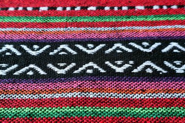 Renkli Tayland Kuzey Bölgesi 'nin Geleneksel Tekstil Örnekleri ve Dokuları