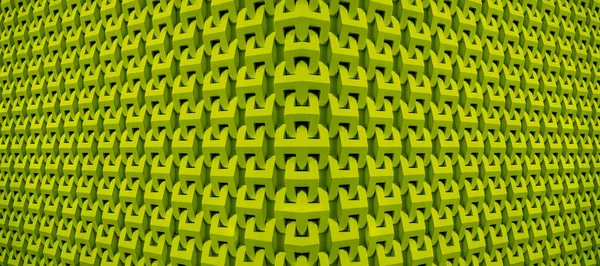 Diminishing Perspective of a Symmetry Architectural lines and Shapes in Lime Green Color