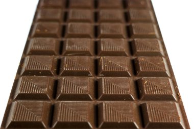 Arkaplan ve Doku İçin Koyu Çikolata Çubuğunun Yakın Çekimi