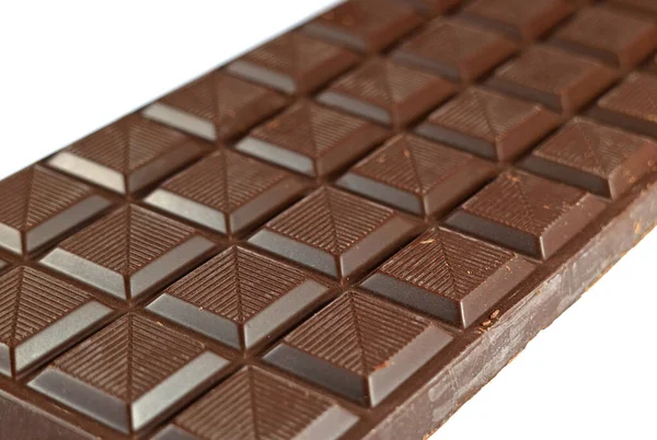 Kapalı Kalan Siyah Çikolata Beyaz Arkaplanda İzole Edildi