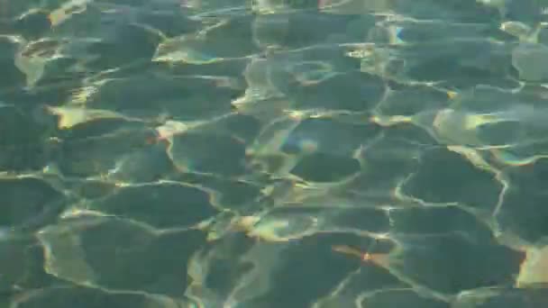 Superficie artística del agua que refleja con la luz del sol, fondo de textura — Vídeos de Stock