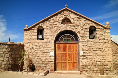 Kuzey Şili 'de San Pedro de Atacama yakınlarındaki Toconao kasabasındaki Aziz Lucas Kilisesi veya Iglesia de San Lucas