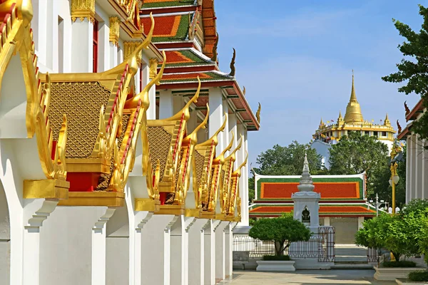 Stunning Exterior Wat Ratchanatdaram Temple Phu Khao Thong Golden Mount — Fotografia de Stock