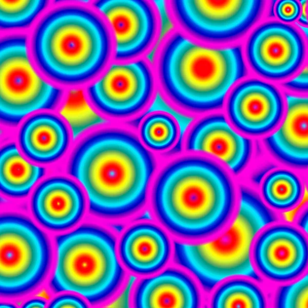 Vivid Multi Color Seamless Circles Pattern Abstract Background — 스톡 사진