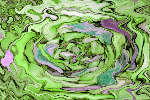 Pitture Olio Texture Illustrazione Gradiente Verde Viola Sfondo Astratto — Foto Stock