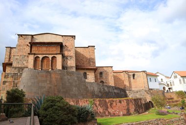 Coricancha with the Convent of Santo Domingo, a Remarkable Landmark in the Historic Center of Cusco, Peru clipart