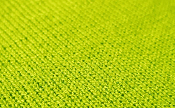 Lime Green Alpaca Knitted Wool Fabric Texture Diagonal Patterns Background — 스톡 사진