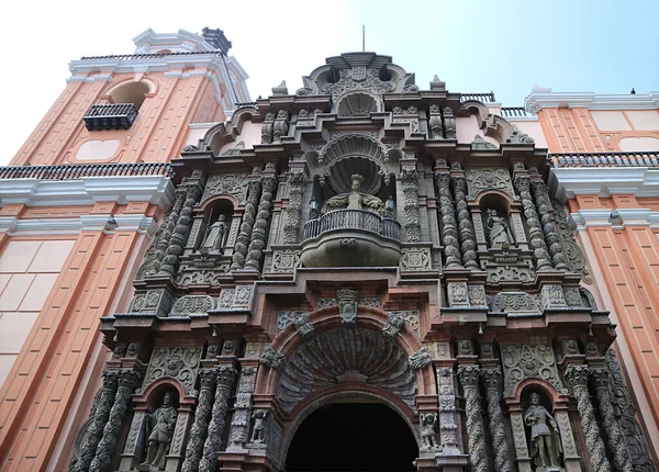 Fachada Tirar Fôlego Basílica Menor Convento Nuestra Senora Merced Lima — Fotografia de Stock