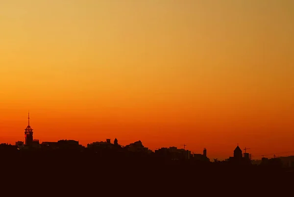 Malam Yang Menakjubkan Skyline Dari Tbilisi Ibukota Georgia — Stok Foto