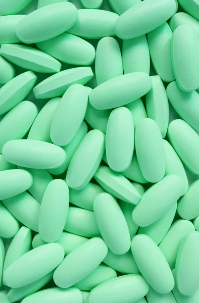 Heap Van Mint Groene Ovale Pillen Voor Achtergrond Behang — Stockfoto