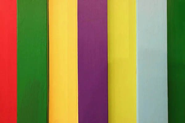 Multi Gekleurde Verticale Strepen Patroon Houten Muur Voor Abstracte Achtergrond — Stockfoto