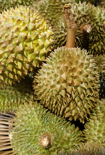 Kupa Owoców Duriana Sprzedaż Rynku Tajlandii — Zdjęcie stockowe