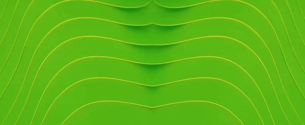 Vivid Lime Green Абстрактний Фон Художні Вигнуті Лінії Стосів Контейнерів — стокове фото