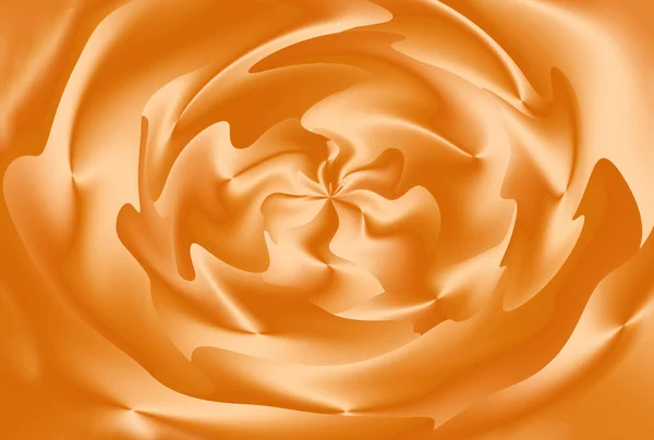 Gradient Sárgabarack Szín Virág Szerű Spirál Illusztráció Absztrakt Háttér — Stock Fotó