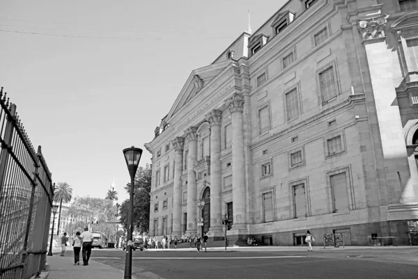 Monokrom Billede Buenos Aires Downtown Med Bank Argentine Nation Argentina - Stock-foto