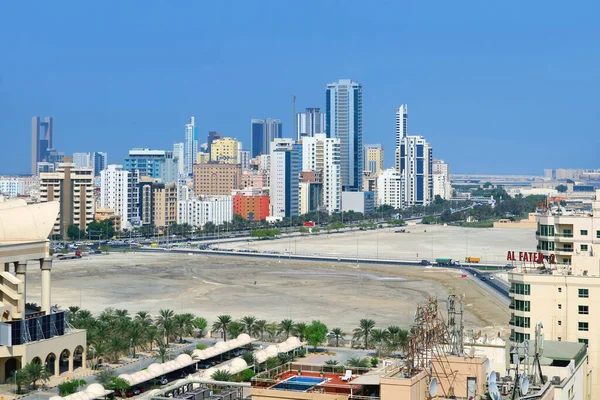 Panoráma Aerial View Manama Cityscape Bahrein Fővárosa — Stock Fotó