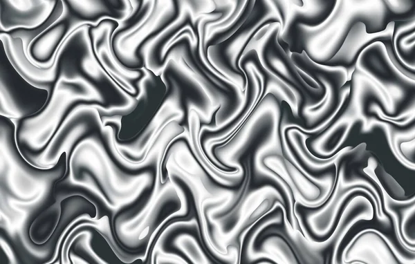Ilustracja Gradientowego Srebra Szarego Falistej Satynowej Tkaniny Tekstury Abstrakcyjnego Tła — Zdjęcie stockowe