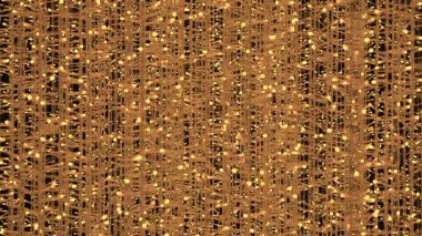 Işıldayan Altın Işıklı Tavan İp Işıklarının Görüntüsü
