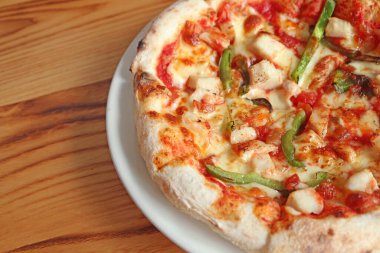 Delectable Freshly Baked Homemade Paprika Chicken Pizza