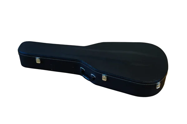 Caixa dura preta para guitarra isolada — Fotografia de Stock