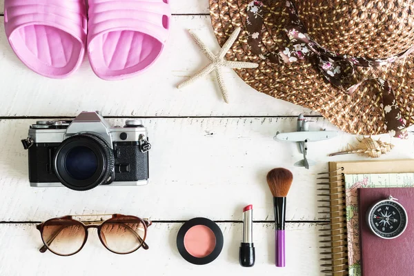 Trajes casuales de mujer, Traje de viajera — Foto de Stock