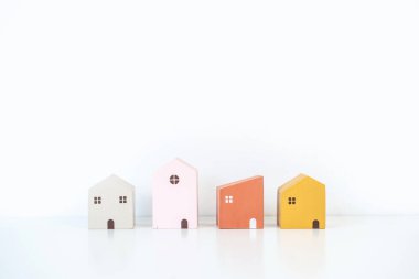 Fotokopi alanı ile farklı simüle edilmiş konut ve emlak seçimi kavramı