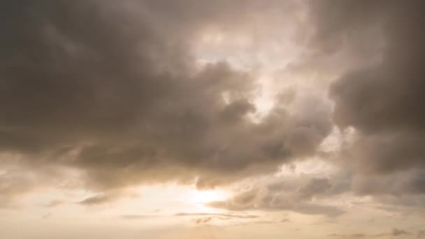 Timelapse Cielo Nuvoloso Tramonto — Video Stock