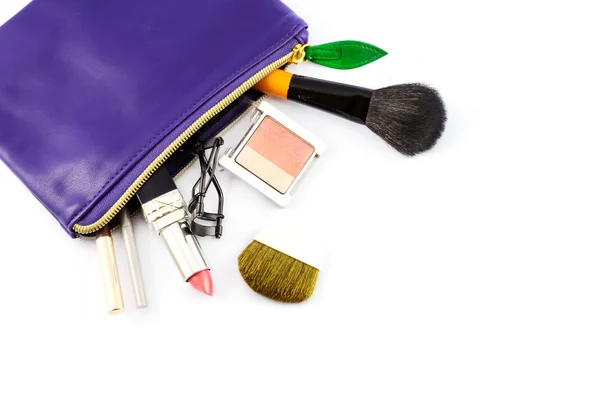 Trucco borsa con cosmetici — Foto Stock