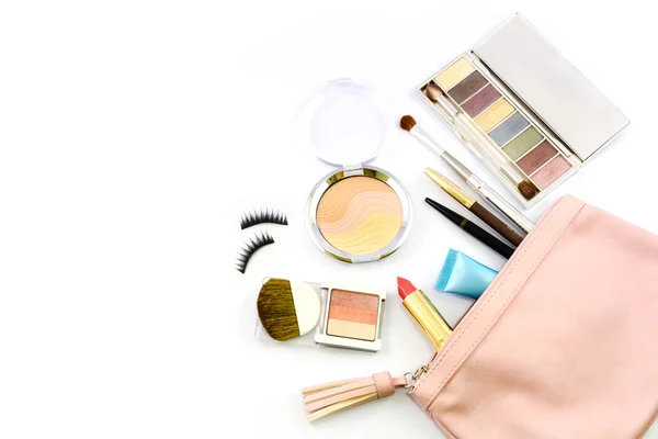 Make up bag with cosmetics — Stock Photo, Image