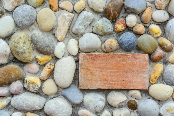 Parede de pedra com branco — Fotografia de Stock