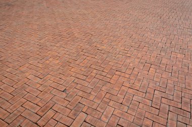 Kırmızı tuğla kaldırım taşları