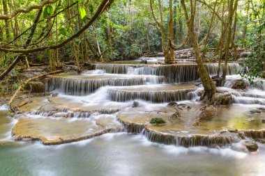 Huay mae kamin şelale kanchanaburi Eyaleti, Tayland at